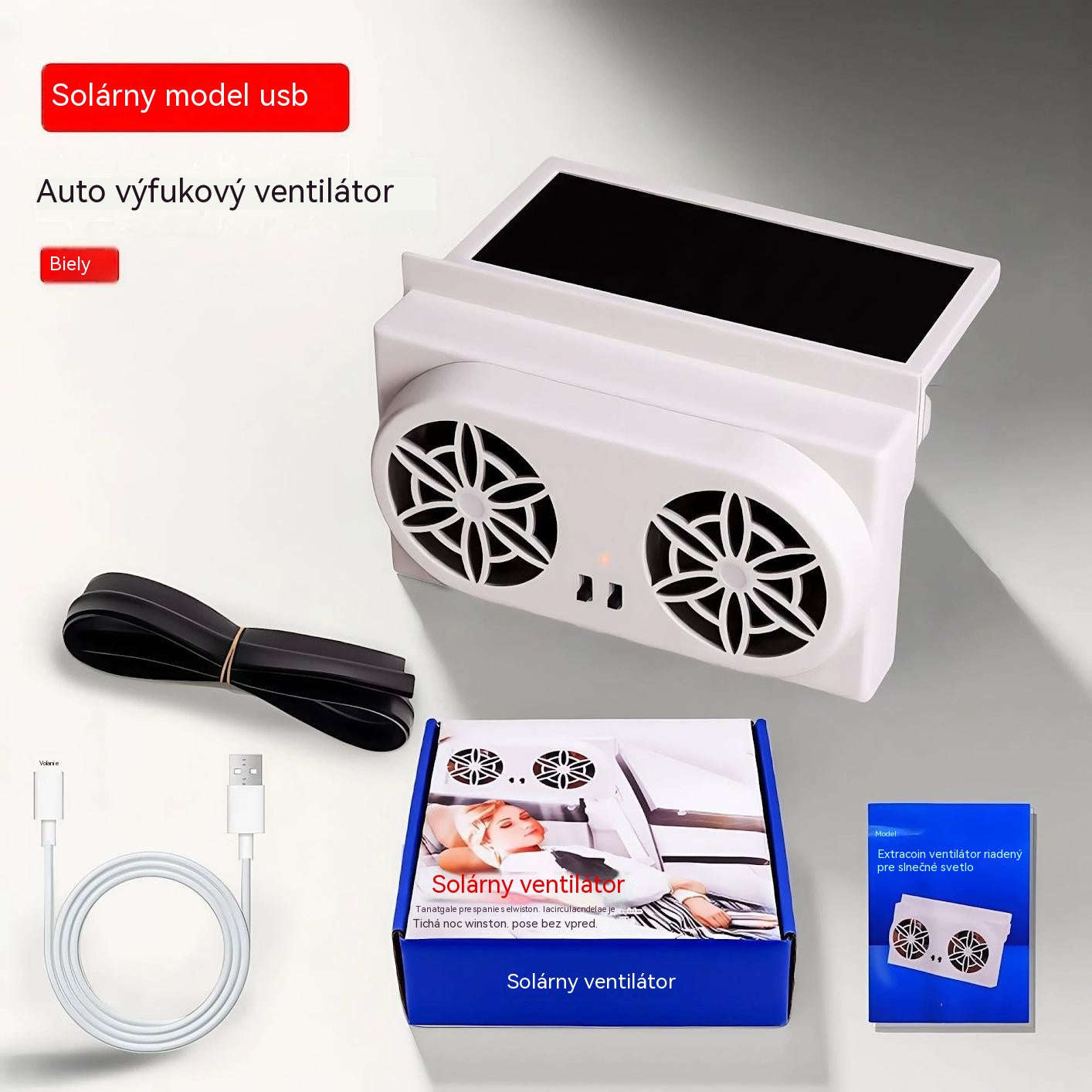 【50% zľava po obmedzenú dobu】Solárny ventilátor do auta
