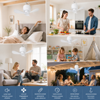 【50% zľava po obmedzenú dobu】Nabíjateľný stropný ventilátor